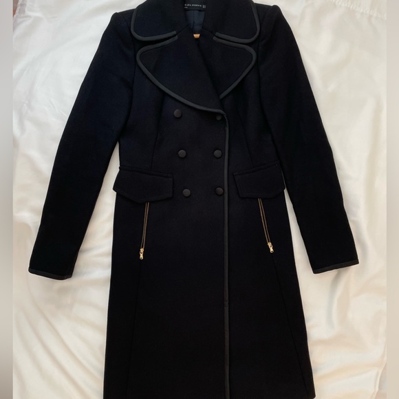 Zara double breasted wool coat - Picture 4 of 7